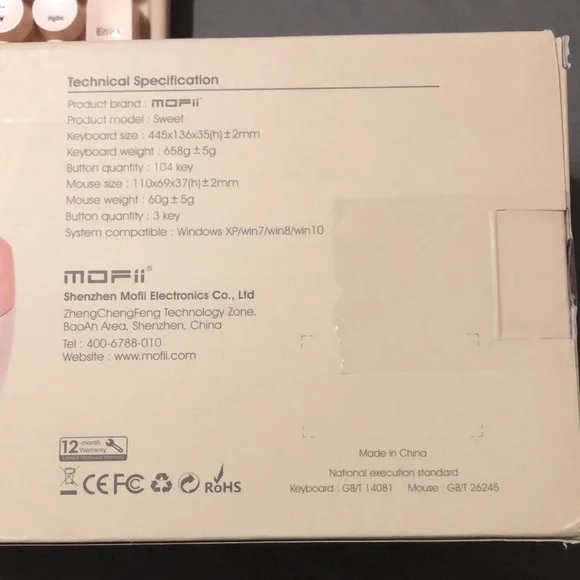 MOFII Wireless Keyboard and Mouse Combo